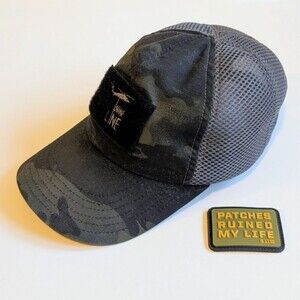 Nine Line  Tactical Dark Mesh Back Hat with Dropline + Patch Made In USA